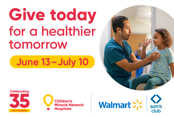 Celebrating 35 Years of Partnership with Walmart and Sam's Club –  Children's Miracle Network Hospitals