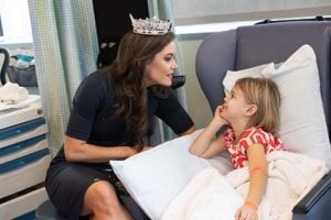 Camille Schrier, Miss America 2020, visits with patients at CHoR