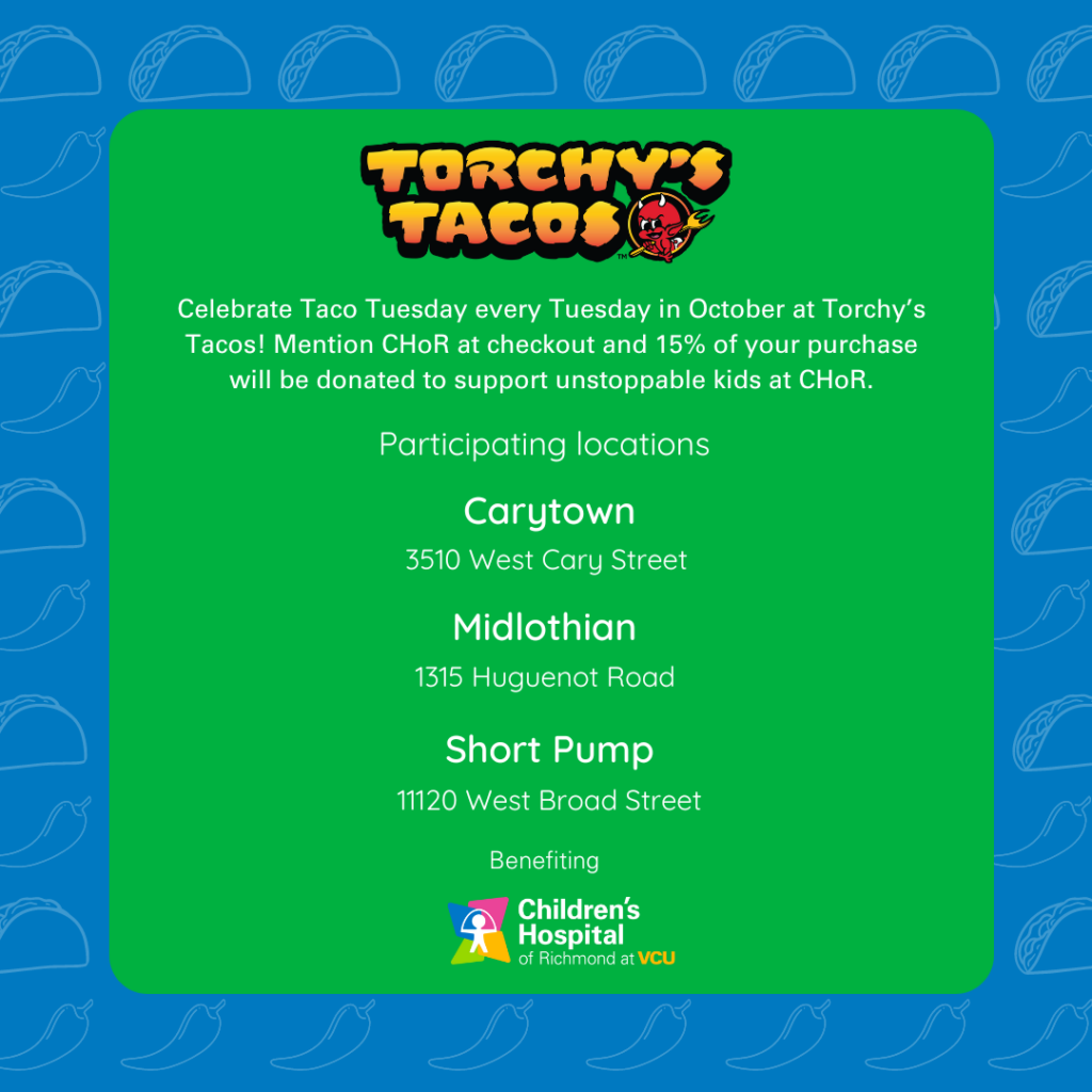 List of participating Torchy's Tacos for October 2024