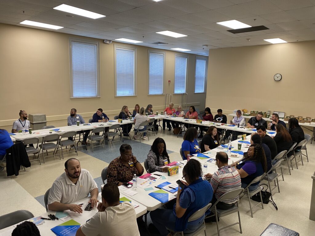 associates from Walmart Markets 290 and 287 gathered at CHoR’s Northside campus, where they created cards for care teams and patients at Brook Road.