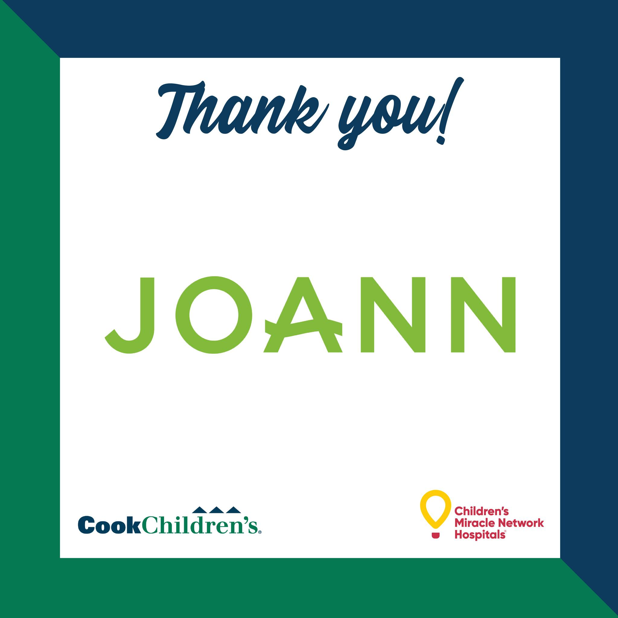 thank you Cook Children's Medical Center