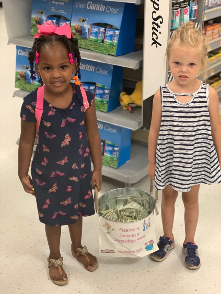 Kids helping kids at Walmart 2822 Walker.
