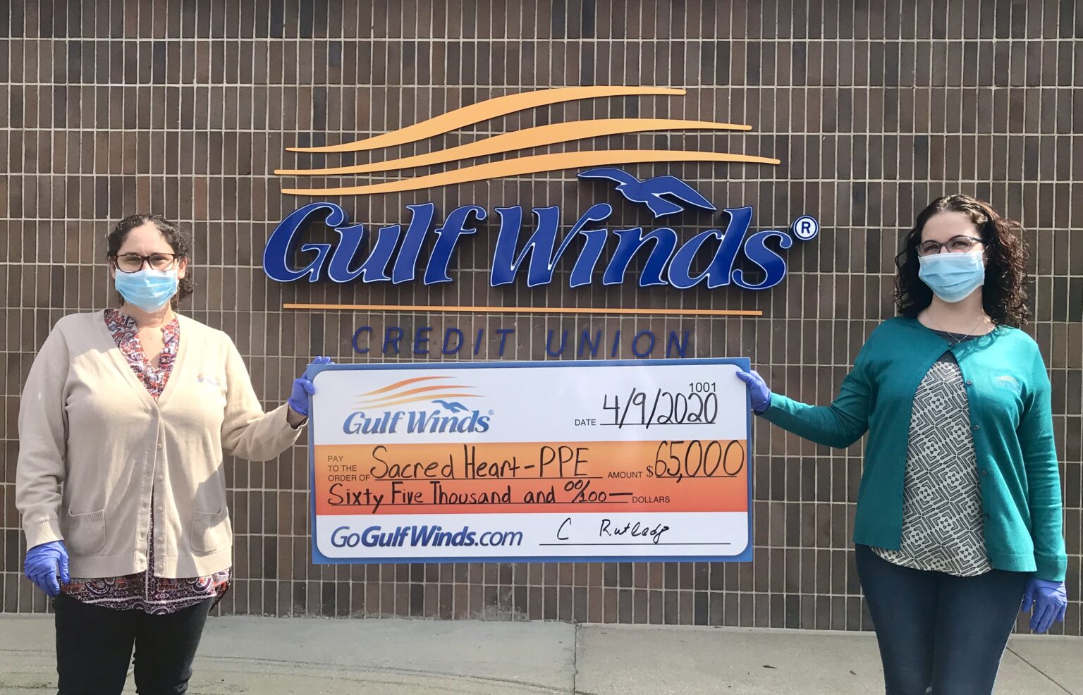 Gulf Winds Credit Union Donates 65,000 to Purchase PPE For Ascension