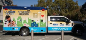 UC Davis Children's Hospital ambulance.