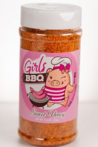 Bottle of Girls BBQ Rub.