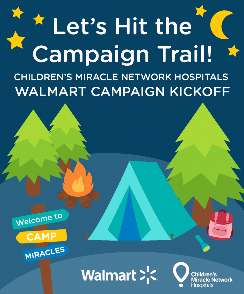 Walmart Goes Camping at UF Health Jacksonville For Annual CMN Campaign
