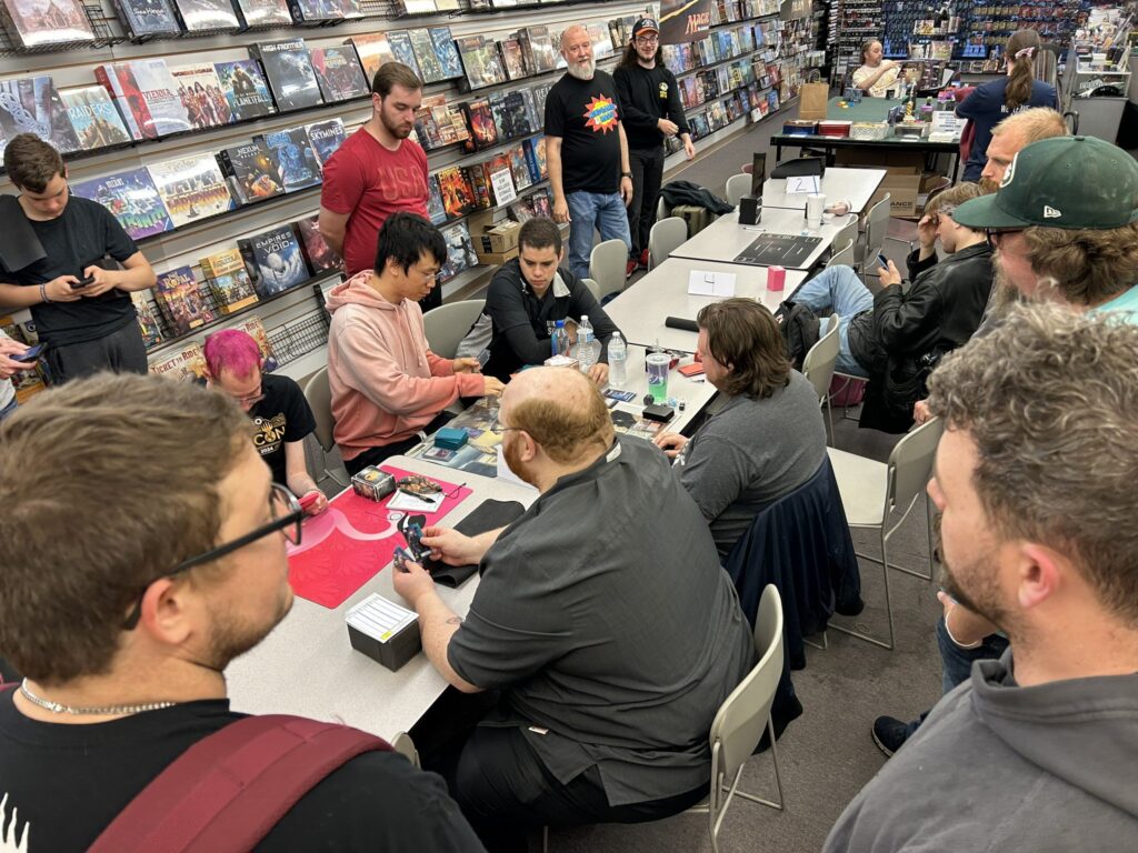 People playing Magic: The Gathering
