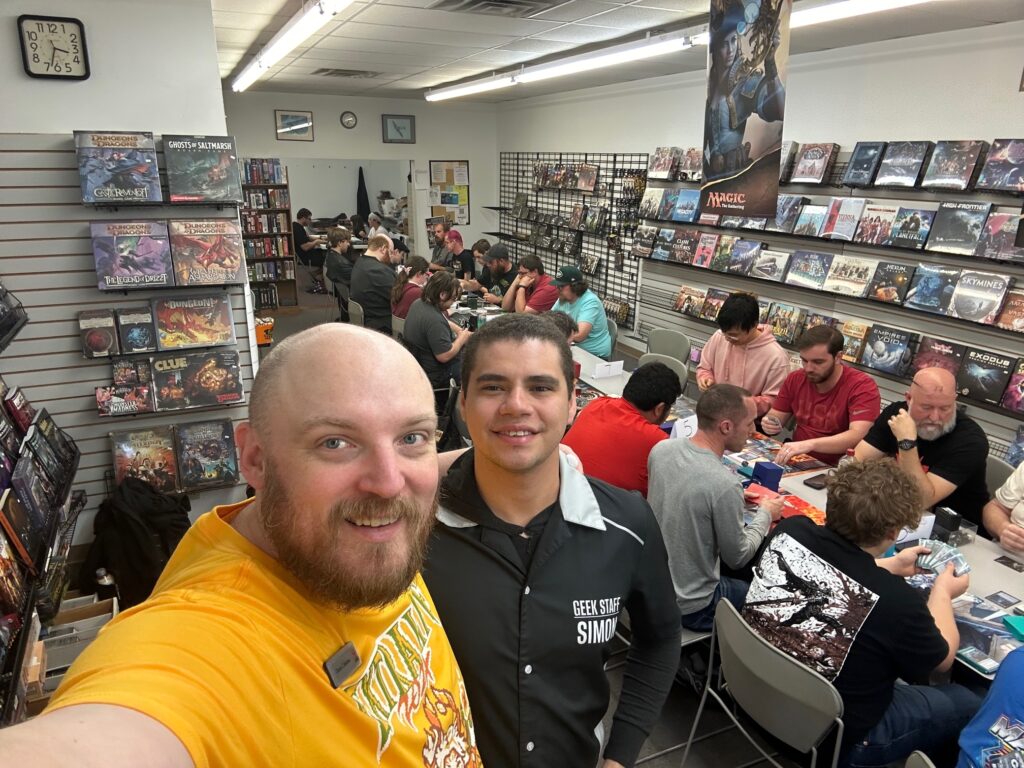 Daniel Crabtree and people playing Magic: The Gathering