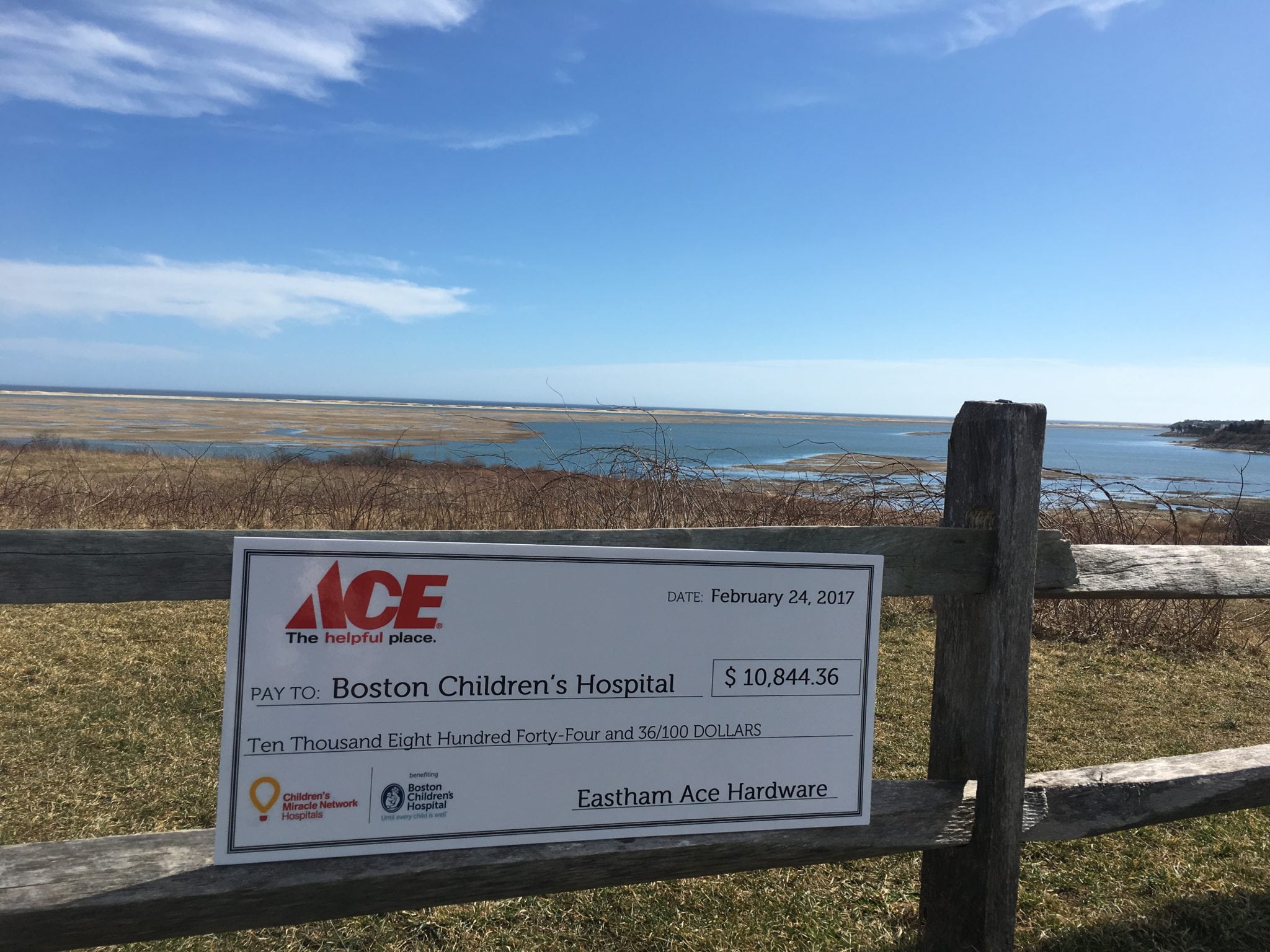 Eastham Ace Hardware Ranks Nationally in Helping Kids Boston Children