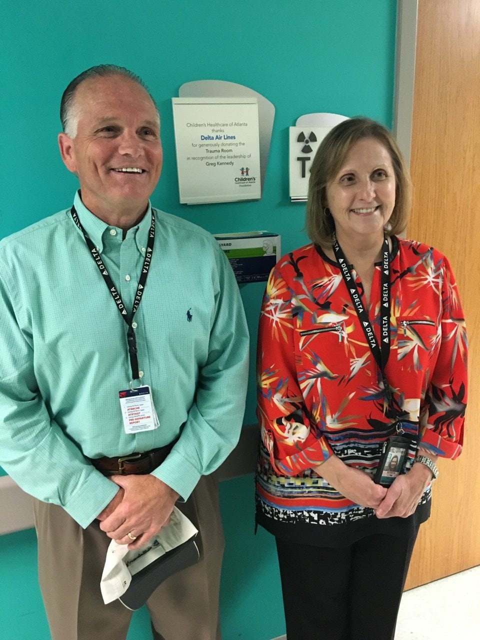 Trauma Room 4 at Egleston Hospital Dedicated to Delta Air Lines