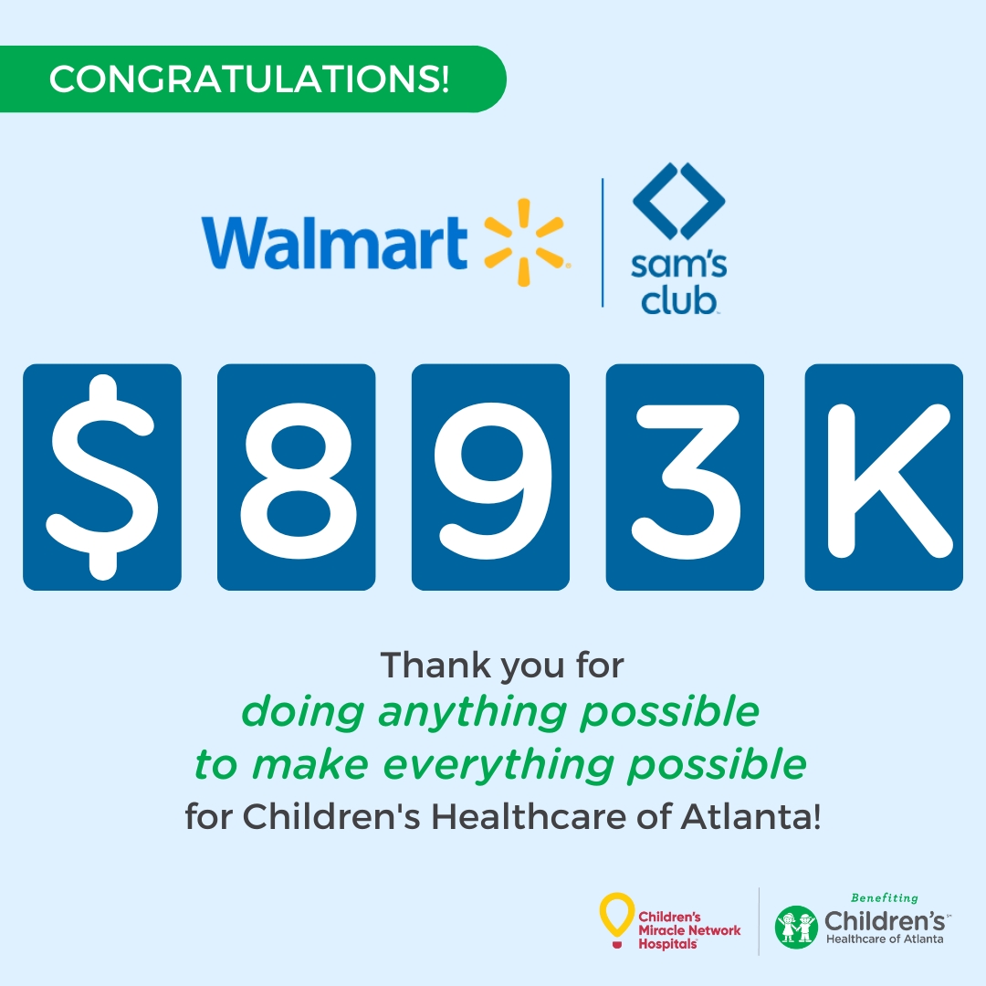 Congratulations and Thank You to Walmart & Sam’s Club! Children's